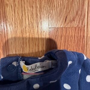 BabyBaby Boden Blue Polka Dot top. Worn once.